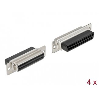 DeLOCK Delock D-Sub 25 pin crimp female, metal, 4 pieces