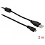 Delock Cable USB2.0 -A male to USB- micro B male 2m