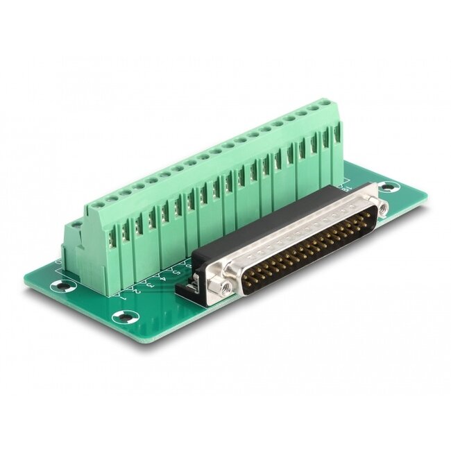 Delock D-Sub 37 pin male to Terminal Block for DIN rail