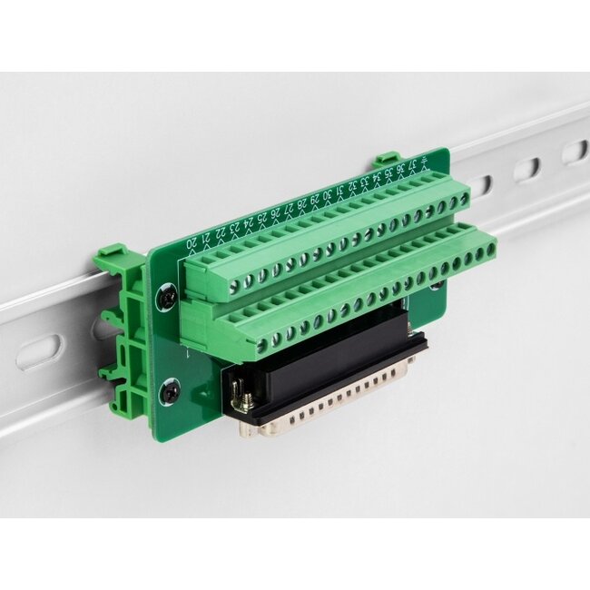 Delock D-Sub 37 pin male to Terminal Block for DIN rail