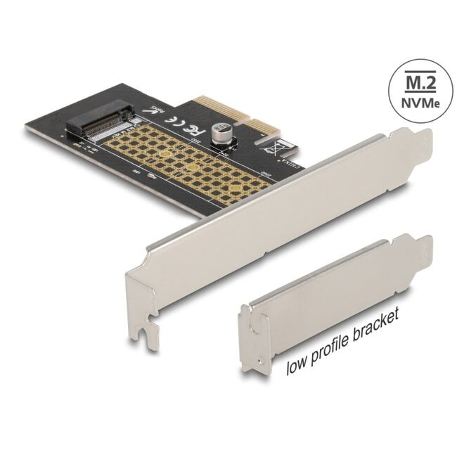 Delock PCI Express x4 Card to 1 x internal NVMe M.2 Key M 80 mm - Low Profile Form Factor