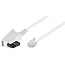 Goobay TAE-F Cable (Universal Pinout), white 6 m
