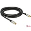 Delock Antenna Cable IEC Plug > IEC Jack RG-6/U quad shield 3 m black Premium