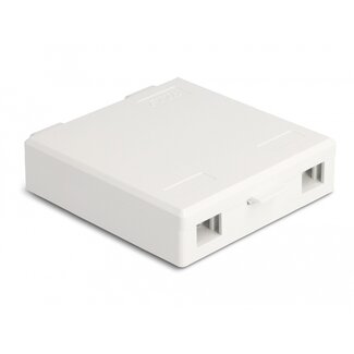DeLOCK Delock Optical Fiber Connection Box for wall mounting for 2 x SC Simplex or LC Duplex white