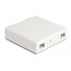 Delock Optical Fiber Connection Box for wall mounting for 2 x SC Simplex or LC Duplex white