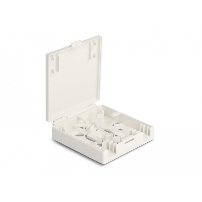 Delock Optical Fiber Connection Box for wall mounting for 2 x SC Simplex or LC Duplex white