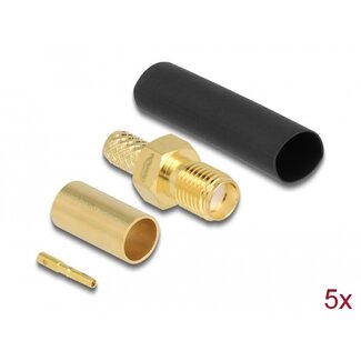 DeLOCK Delock SMA jack for crimping LMR200 with matching shrink tube