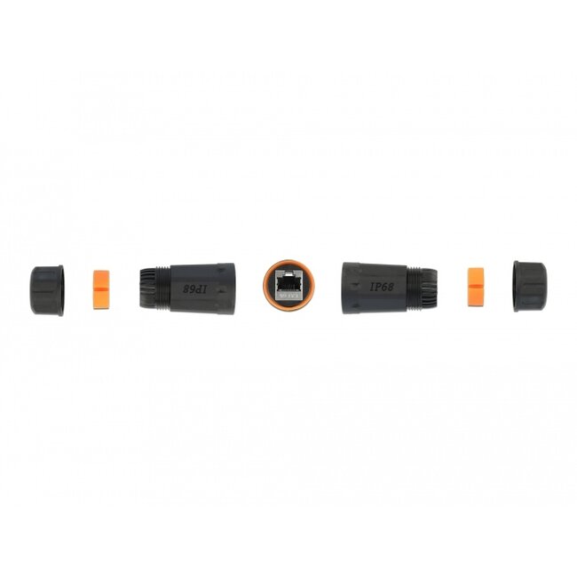 Delock Cable Connector RJ45 jack to RJ45 jack Cat.6A waterproof
