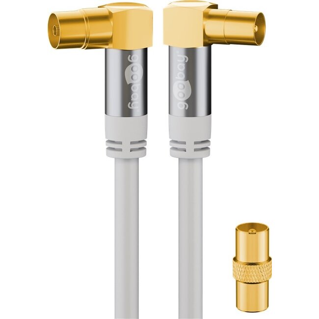 Goobay TV Antenna Cable (135 dB), 4x Shielded 10 m