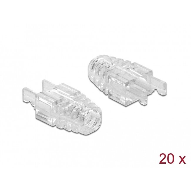 Delock Strain Relief Boot for RJ45 Crimp+Cut+Curve plug 20 pieces