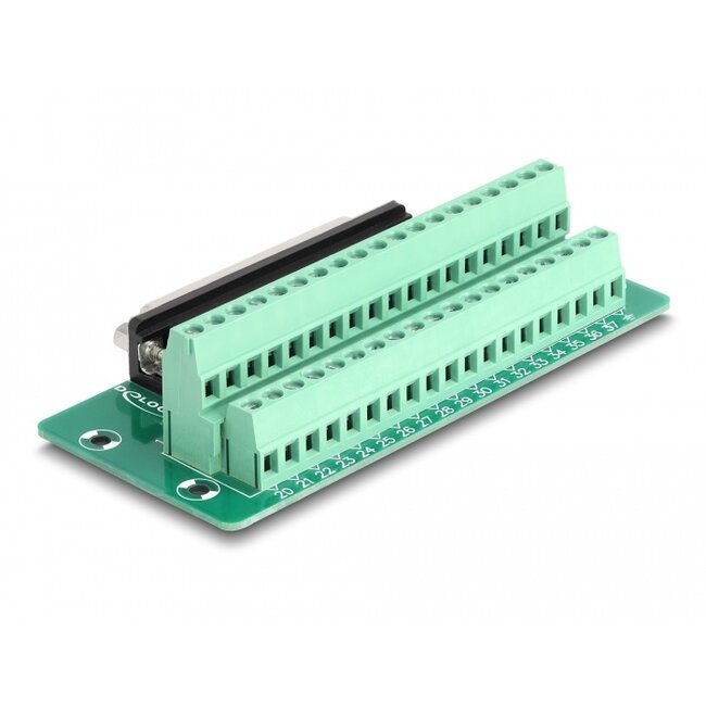 Delock D-Sub 37 pin female to Terminal Block for DIN rail