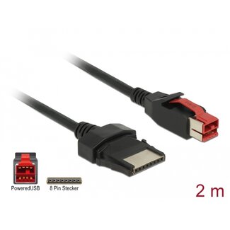 DeLOCK Delock PoweredUSB cable male 24 V > 8 pin male 2 m for POS printers and terminals