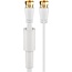 Goobay Flat SAT Antenna Cable (80 dB), Double Shielded, Weather Protected 7.5 m