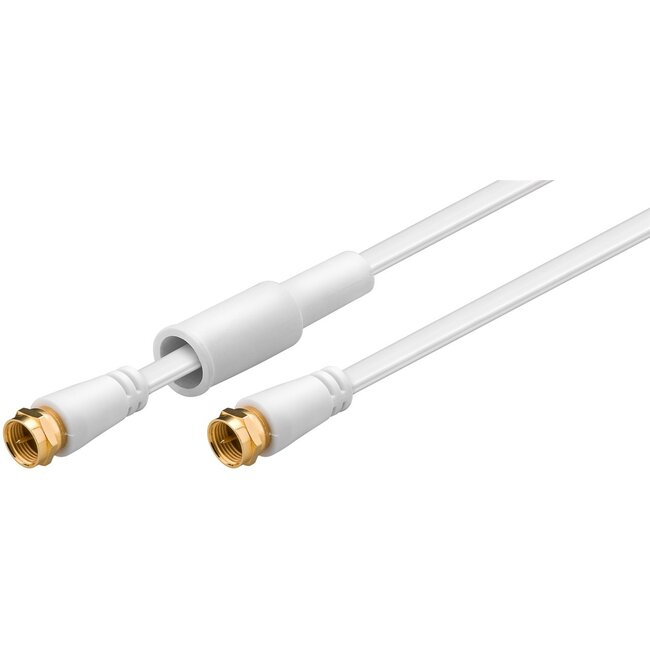 Goobay Flat SAT Antenna Cable (80 dB), Double Shielded, Weather Protected 7.5 m