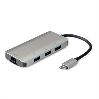 Roline ROLINE USB Type C naar Gigabit Ethernet Converter + Hub 3x