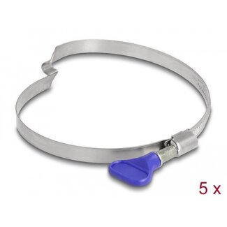 DeLOCK Delock Butterfly Hose Clamp stainless 400 steel with bridge right-handed 80 - 100 mm 5 pieces