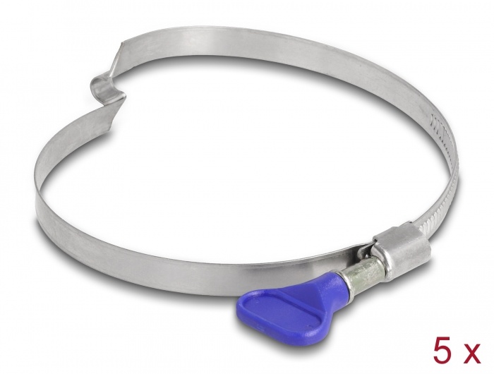 Delock Butterfly Hose Clamp stainless 400 steel with bridge right-handed 80 - 100 mm 5 pieces |
