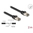 Delock RJ45 Network Cable Cat.6A U/FTP ultra flexible with inner metal jacket 2 m black