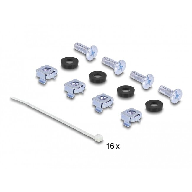 Delock 19″ Keystone Patch Panel 16 port 1U black