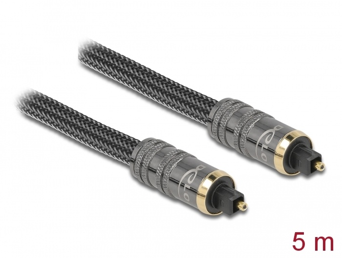 DeLOCK 86986, TOSLINK, Mannelijk, TOSLINK, Mannelijk, 5 m, Antraciet