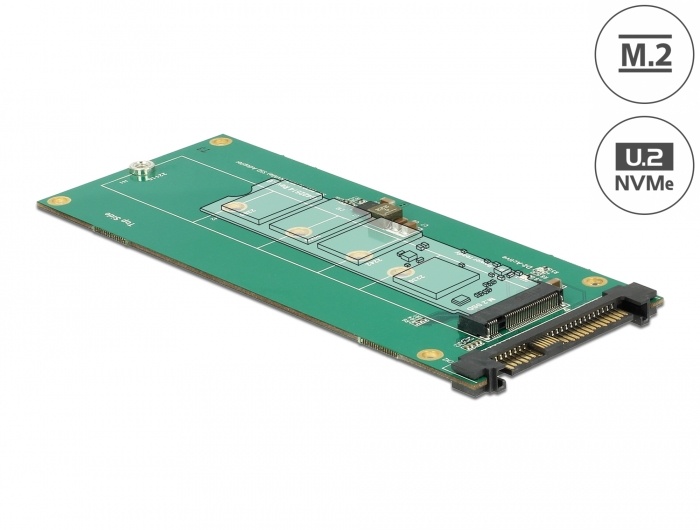 DeLOCK 62865. Hostinterface: U.2, Output interface: M.2. Data transfer snelheid (max): 6 Gbit/s. Kleur van het product: Zwart, Groen. Ondersteunt Windows: Windows 10 Education,Wind