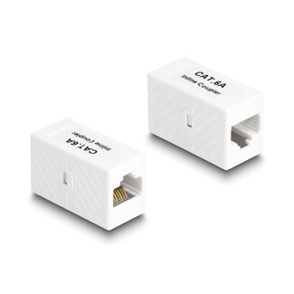DeLOCK Delock Adapter RJ45 jack to RJ45 jack Cat.6A UTP white