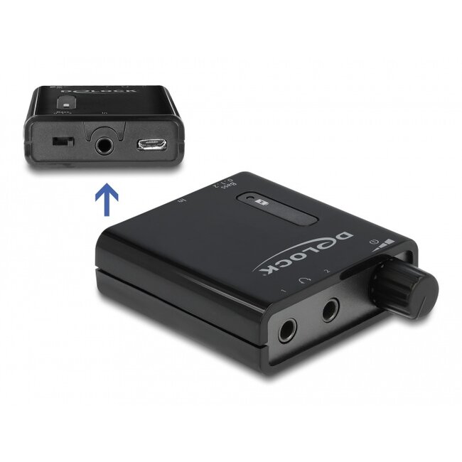 Delock Portable Stereo Headphone Amplifier with dual output and bass boost