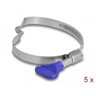 DeLOCK Delock Butterfly Hose Clamp stainless 400 steel with bridge right-handed 50 - 65 mm 5 pieces