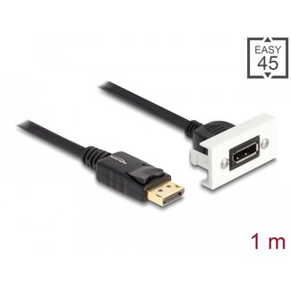 DeLOCK Delock Easy 45 DisplayPort 8K 30 Hz Module with pigtail, 22.5 x 45 mm
