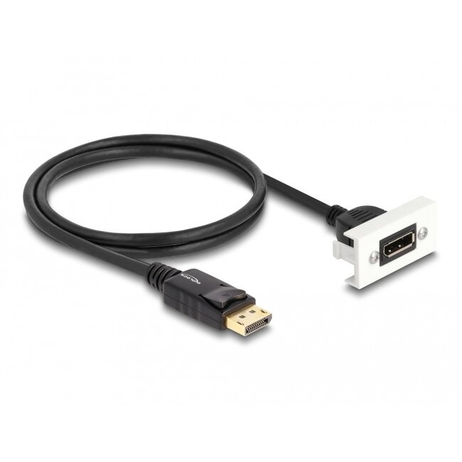 Delock Easy 45 DisplayPort 8K 30 Hz Module with pigtail, 22.5 x 45 mm