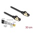 Delock RJ45 Network Cable Cat.6A male to male S/FTP black 30 cm with Cat.7 raw cable suitable for industrial and outdoor use