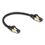 Delock RJ45 Network Cable Cat.6A male to male S/FTP black 30 cm with Cat.7 raw cable suitable for industrial and outdoor use
