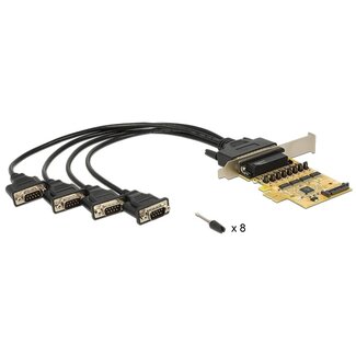 DeLOCK Delock PCI Express Card to 4 x Serial with voltage supply