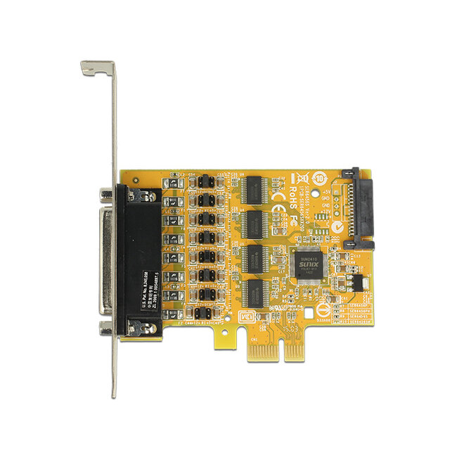 Delock PCI Express Card to 4 x Serial with voltage supply