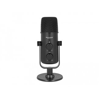 DeLOCK Delock Multifunctional Dual Capsule USB Microphone with 3.5 mm Stereo Headphone Jack and Volume Control + Quick-Mute Funktion