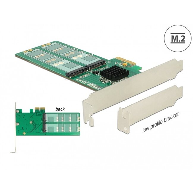 Delock PCI Express Card > 4 x internal M.2 Key B - Low Profile Form Factor