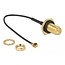 Delock Antenna Cable RP-SMA jack bulkhead to I-PEX Inc., MHF® I plug 1.13 10 cm thread length 9 mm splash proof