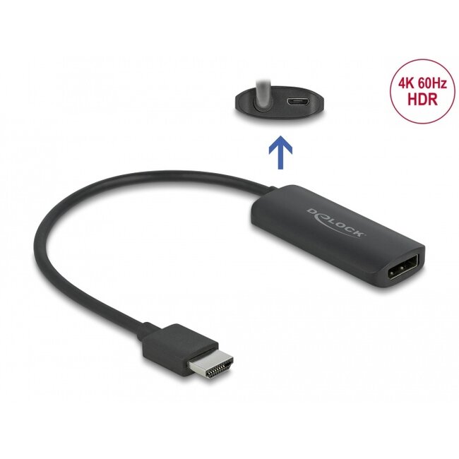 Delock Adapter HDMI-A male to DisplayPort female 4K 60 Hz