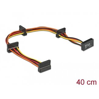 DeLOCK Delock Cable Power SATA 15 pin plug > 4 x SATA 15 pin receptacle 40 cm multicolour