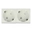 Delock Easy 45 Grounded Power Socket 2-way with a 45° arrangement 45 x 45 mm