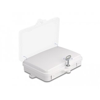 DeLOCK Delock Fiber Optic Distribution Box for indoor and outdoor IP65 waterproof lockable 6 port white