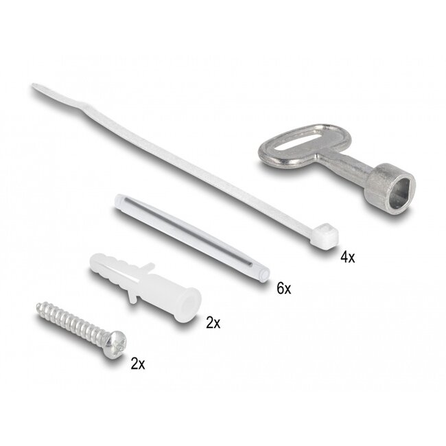 Delock Fiber Optic Distribution Box for indoor and outdoor IP65 waterproof lockable 6 port white