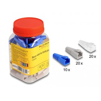 DeLOCK Delock Strain relief for RJ45 plug cuttable set 50 pieces coloured