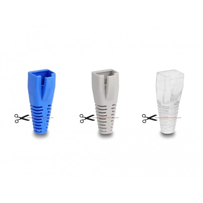 Delock Strain relief for RJ45 plug cuttable set 50 pieces coloured