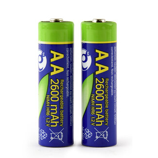 Energenie Oplaadbare AA batterijen 2 stuks 2600mAh