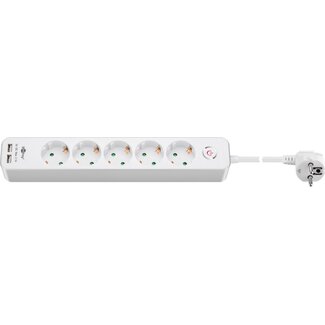 Goobay Goobay 5-Way Power Strip with Switch and USB