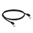 Delock RJ45 Network Cable Cat.6A S/FTP 45° upwards angled 1 m black