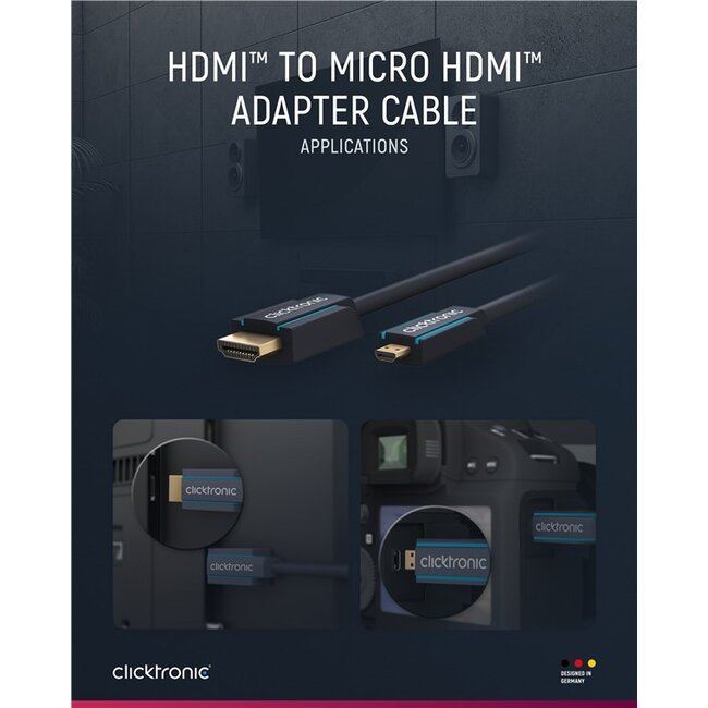 Clicktronic HDMI™ to Micro HDMI™ Adapter Cable 5 m