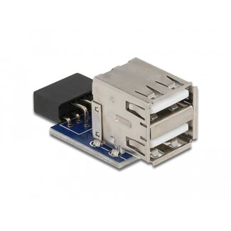DeLOCK Delock USB pin header female > 2 x USB 2.0 female - up