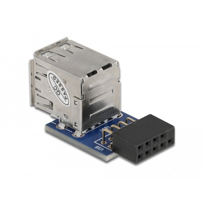 Delock USB pin header female > 2 x USB 2.0 female - up